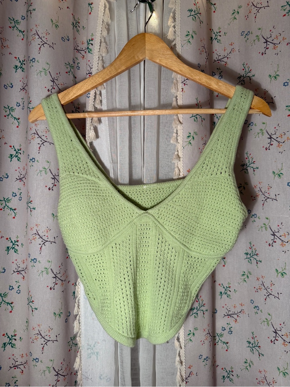 ALO Yoga Light Green Knit Tank Top